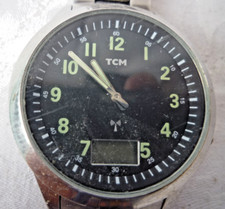 Uhr Armbanduhr TCM Funkuhr Radio controlled Edelstahlband