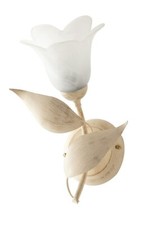 Wandlampe Aus Schmiedeeisen Klassisch Elfenbein Shabby Chic 1 Licht Mit Glas