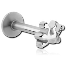 Piercing Stecker Labret mit Motiv Gecko Salamander Lippe Ohr Wange Tragus Helix