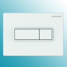 VIGOUR Betätigungsplatte TEES weiss Drückerplatte weiß für 2-Mengen-Spültechnik 