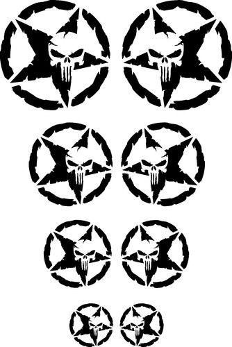 Aufkleber totenschädel set - totenschädel,