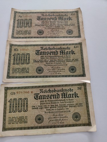 Reichsbanknote empire 1000 - 3,