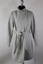 Orsay hellgrauer Kurzmantel Herbst/Winter Gr.36/S Polyester Viskose Elasthan