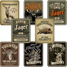Jäger Blechschild Sprüche  Wildschwein Revier Jagd Jagen Natur 22x17 Jagdhütte