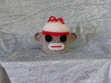 klohut klorollenhut toilettenpapierhut retro gehäkelt Sockenaffe beige melliert