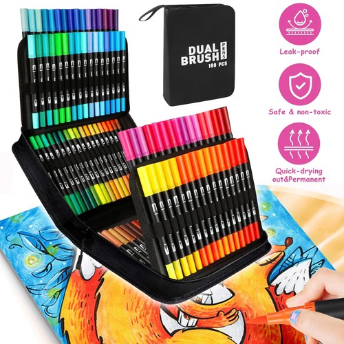 Dual brush pen set 100 - brush,