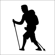 Wanderer Wandern  - Aufkleber Auto Tattoo KFZ Sticker Berge 