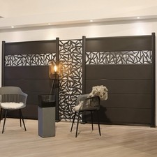 WPC Sichtschutzzaun Anthrazit