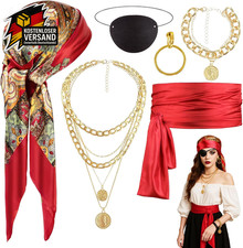 Piratenkostüm zubehör set - piratenkostüm,