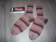 Socken Damen rosa gestreift  Handarbeit Neu Gr. 38 NEU 6-fach Wolle