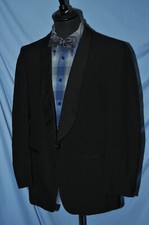 TOP-Aachen DINNERJACKET schwarz Smoking mit Schalkragen+Seidenspiegel Gr. 50 (M)