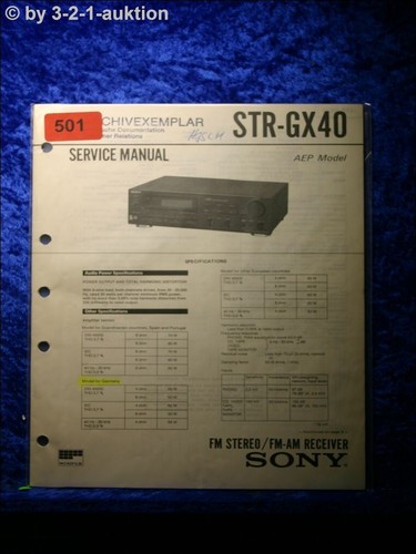 Sony service manual - service, str