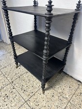 Etagere um 1900 Regal A  Holzregal Gedrechselt Antik Bücherregal Ablage Räder