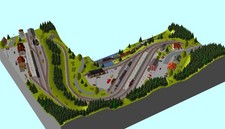 Anlagen-/Gleisplanung "Königsmoor" 278 x 134 (230) cm - Märklin C-Gleis