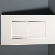 WISA WC Betätigungsplatte weiß mit Einwurfschacht 3/6L Kunststoff