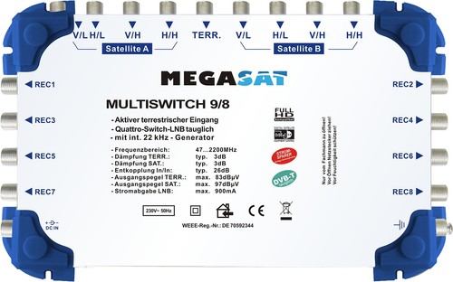 Megasat multischalter 8 - megasat, 9/8