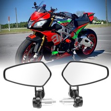 Motorrad Lenkerendenspiegel Rückspiegel 7/8" Für Aprilia Tuono R V4 1100 660 457