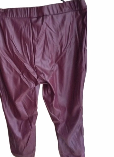 Lederoptik leggings in rot - lederoptik,
