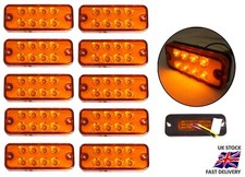 10X 8 LED Vorne 12v Bernstein
