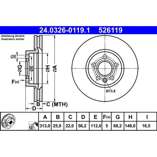 Bremsscheibe ate - bremsscheibe,