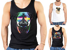 Mops Motiv T-Shirt  - Hunderassen Trägershirt - Herren T-Shirt Mops Pug Welpen