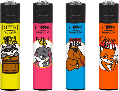 Clipper feuerzeuge 4er set - 4er,