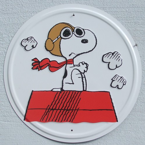 Snoopy roter baron metall - roter,