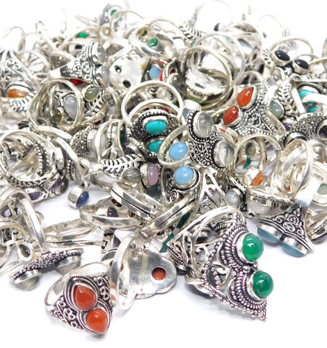 Gemischtes edelstein ring - edelstein,