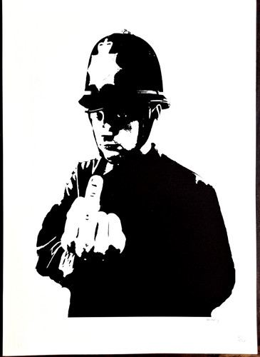 Lithographie banksy rude - lithographie,