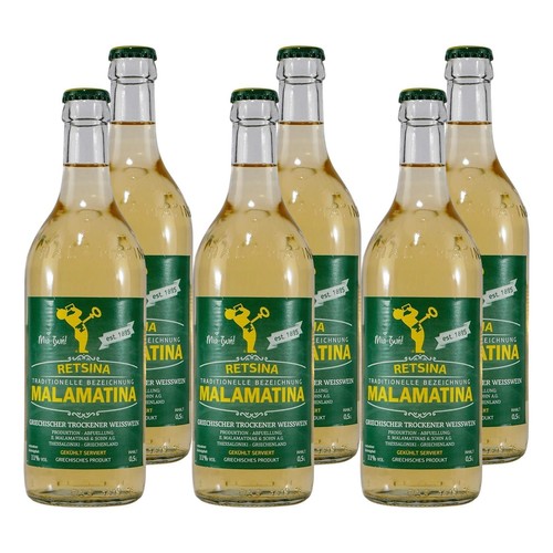 Retsina malamatina weißwein - retsina,
