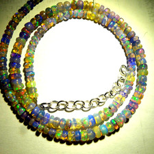 Äthiopische Welo,  Opal  Kette  - 40,15 ct. in bunten Farben