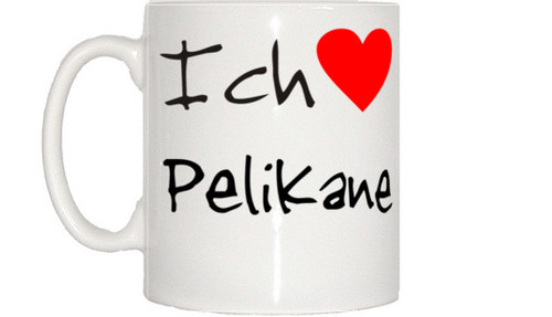 Ich liebe pelikane tasse - liebe,