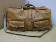 60er 70er Hochwertige Reisetasche  Leder cognac 26x55 cm 60s 70s Vintage