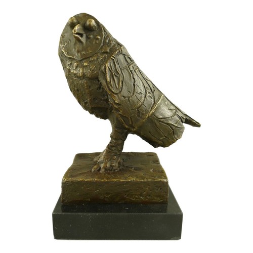 Bronzefigur eule tierfigur - bronzefigur,