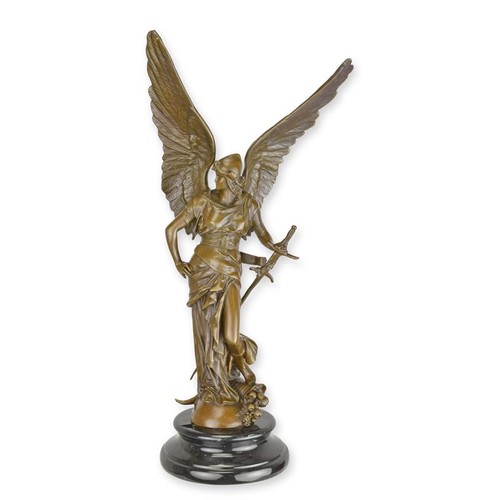 Bronzefigur kriegerengel - bronzefigur,