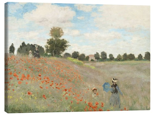 Leinwandbild mohnfeld bei - mohnfeld,