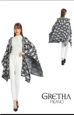 Damen Poncho Schal, Strick