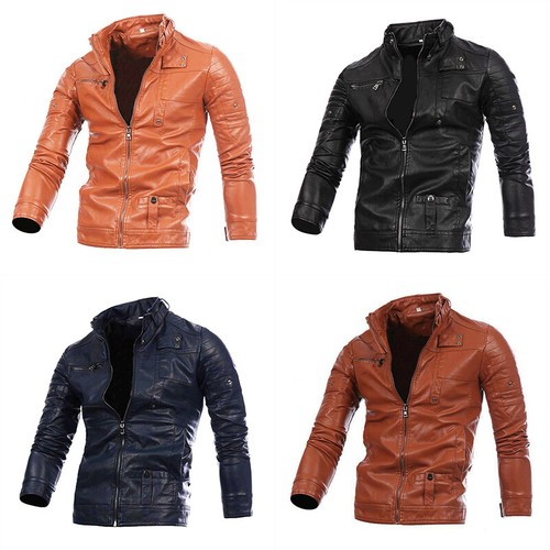 Herren kunstleder biker - kunstleder,
