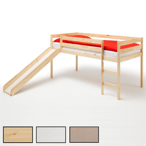 Hochbett mit rutsche kiefer - mit,