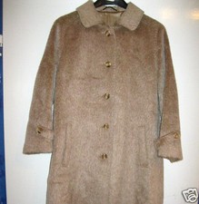 Damen Mantel Wintermantel echt Vintage Lama Robert Dansel beige Kurzmantel 21/42