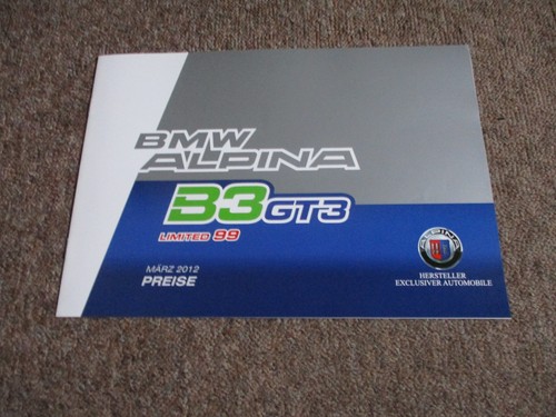 Prospekt alpina b3 gt3 - alpina,
