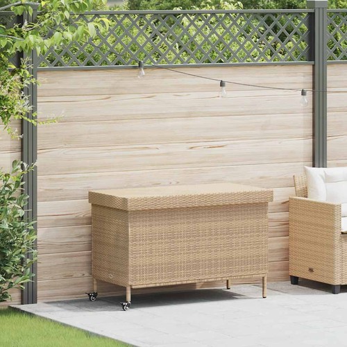 Gartentruhe mit rollen beige - gartentruhe,