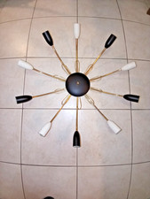 MID CENTURY Deckenlampe 10 flammig Sputnik 50er Vintage Design Wohnzimmer Retro