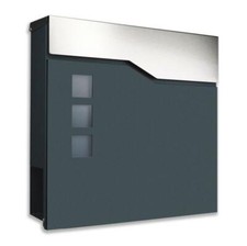 Zalafino Briefkasten Zeitungsfach RAL 7016 anthrazit grau Leichte Gebrauchspuren