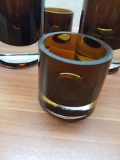 4 Stück * Leonardo * Teelicht Halter Kerzenständer Kerzenhalter Glas Farbe Braun