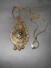 Orient Kette Collier Lang Marokko Vergoldet Schmuck  Halskette Kordelkette