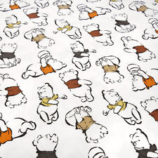 Stoff Baumwolle Jersey Winnie Pooh Disney ecrú orange braun Kinderstoff