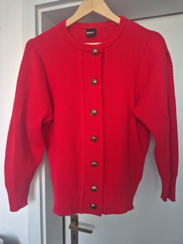 Strickjacke schurwolle rot - schurwolle,