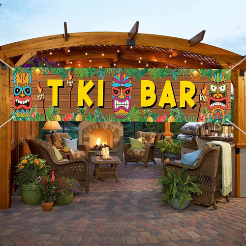 Tiki bar banner dekoration - tiki,