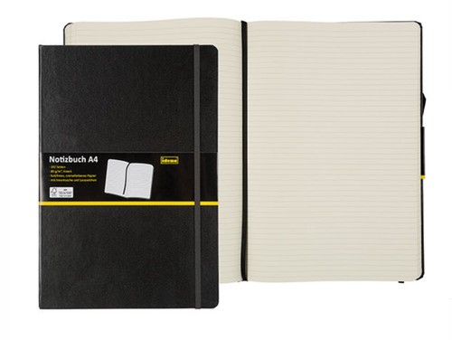 Notizbuch schwarz a4 - 2x,